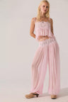Womens Camisole Lace Backless Chiffon Set